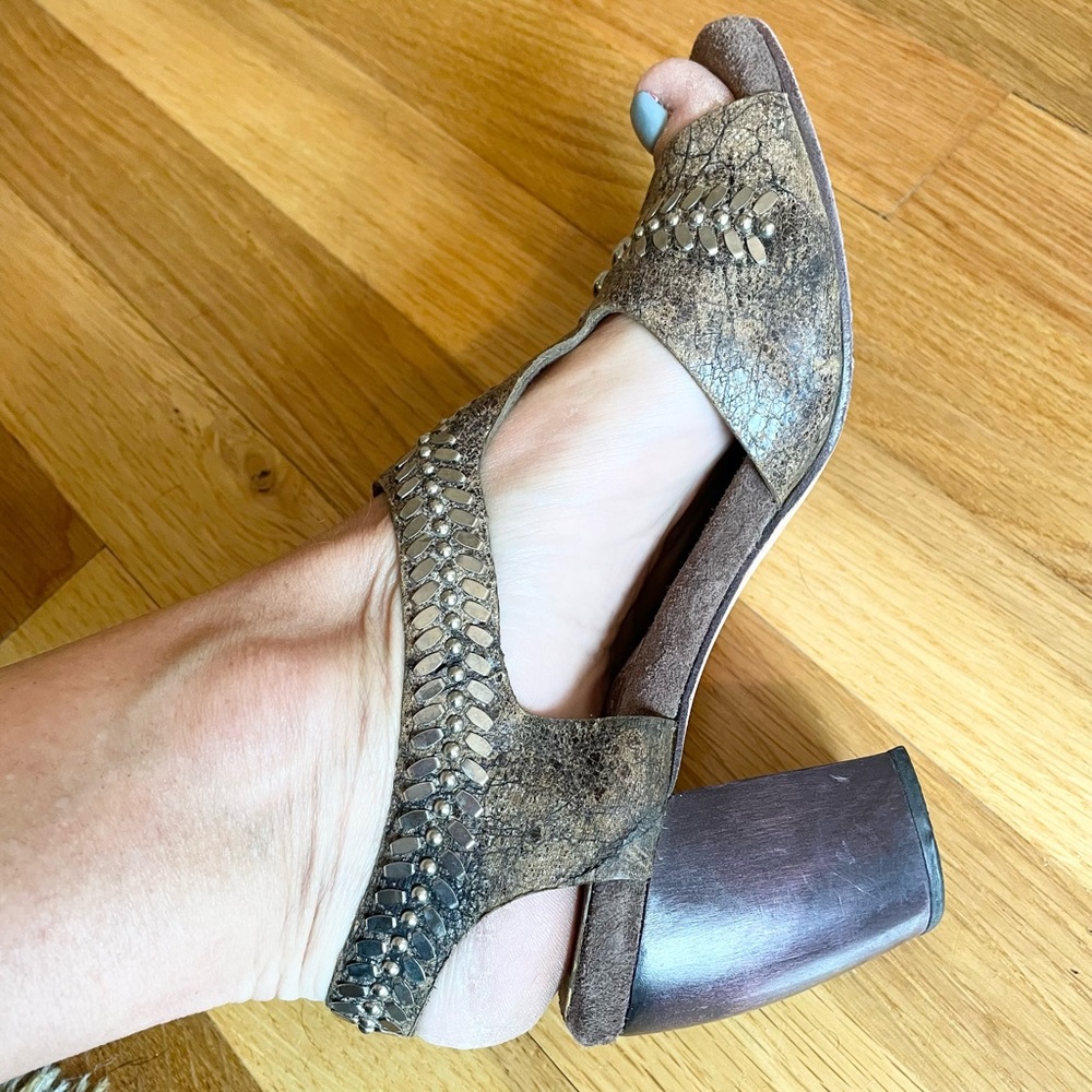 Calleen Cordero silver studded Heeled Sandals - Picture 5 of 11